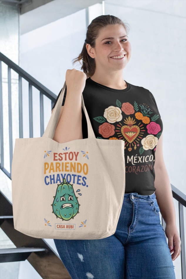 Tote bag diseño chayotes
