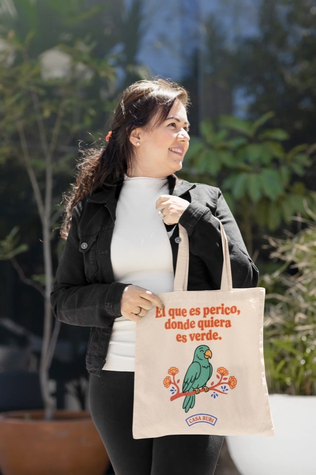 Tote bag diseño perico