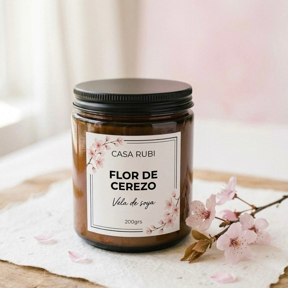 Vela de soya aroma flor de cerezo
