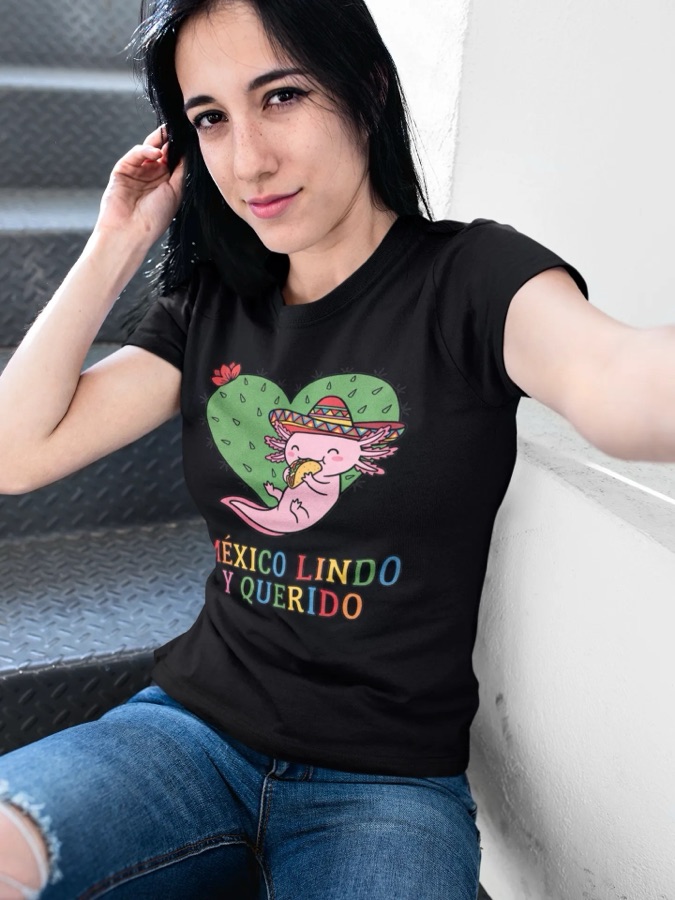 Playera negra personalizada México Lindo
